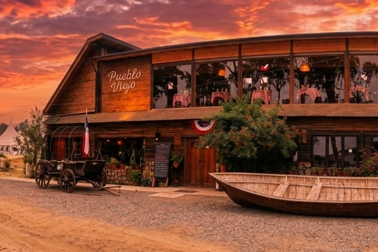 Entrada de Restaurante Pueblo Viejo en Algarrobo